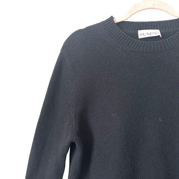 RAEY Oversized Recycled Cashmere Boyfriend Sweater Black Small - Picture 5 of 6